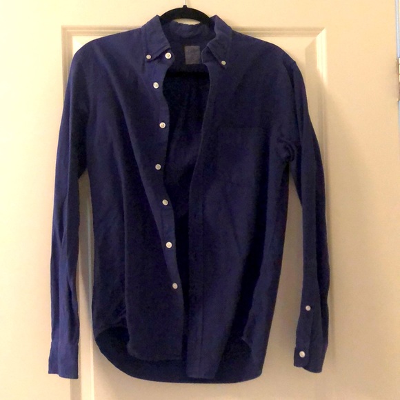 J Crew Navy Oxford Shirt - Picture 1 of 3